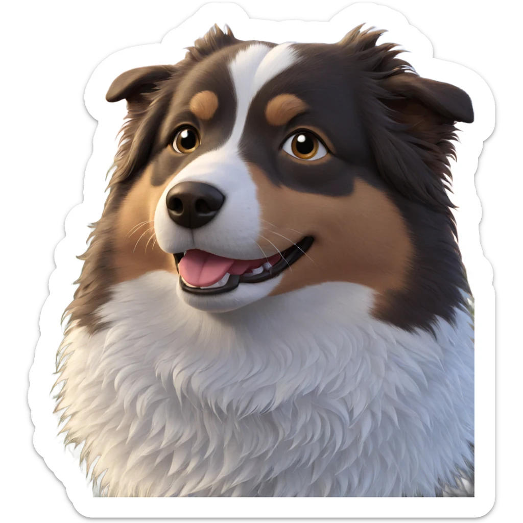 dog in open sky sticker