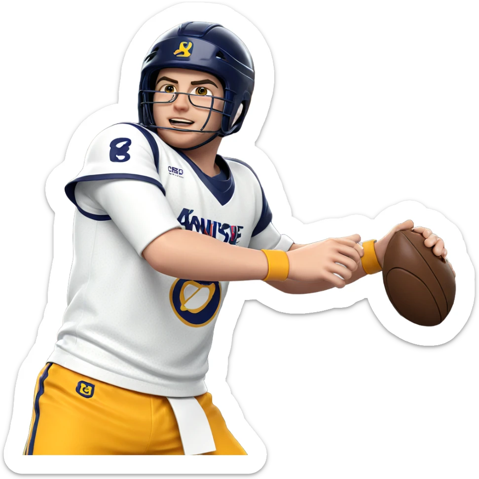 boy in sports gear sticker