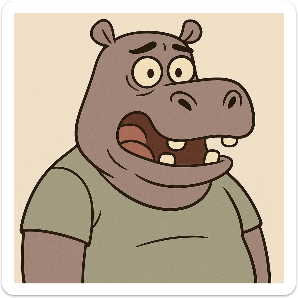 Hippotamus sticker