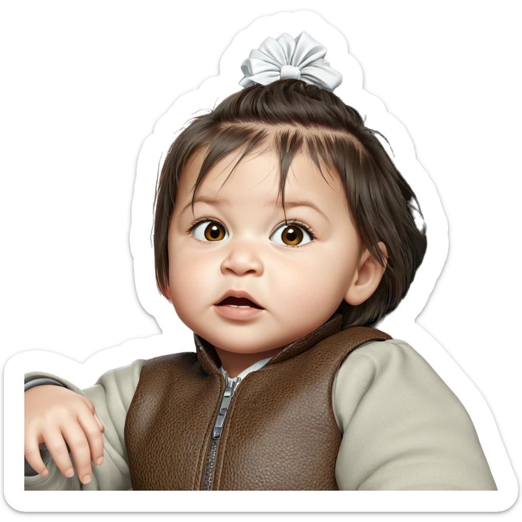 realistic portrait of a girl sticker