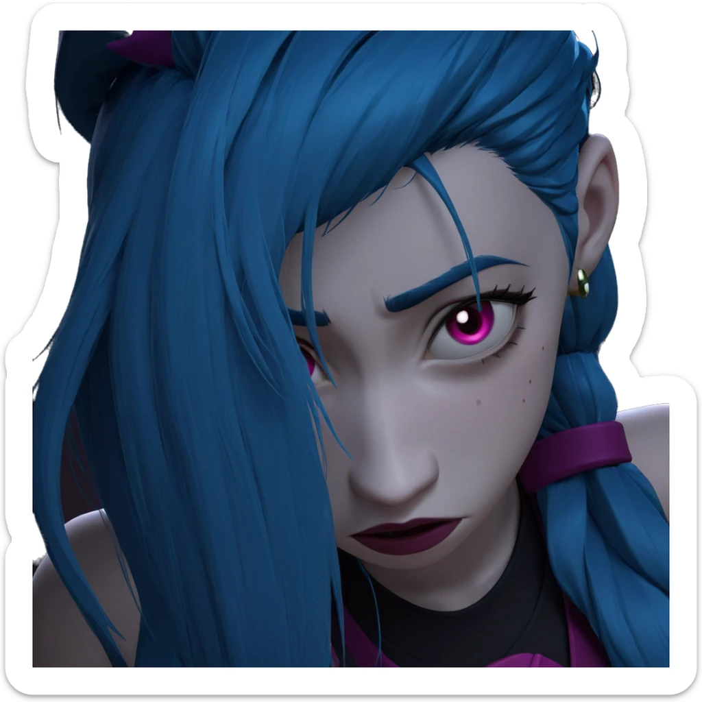 jinx from league of legends sticker