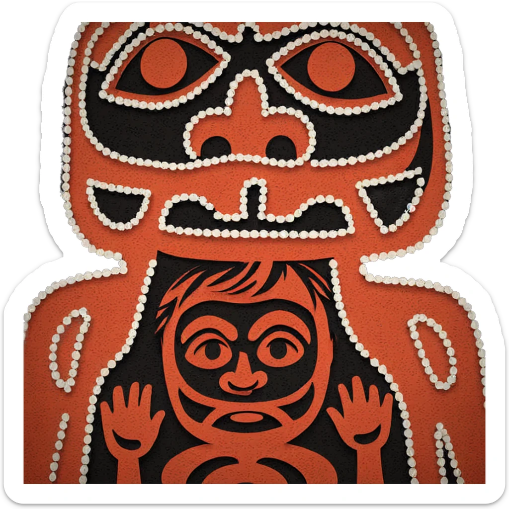 lonely silhouette on dark backdrop sticker