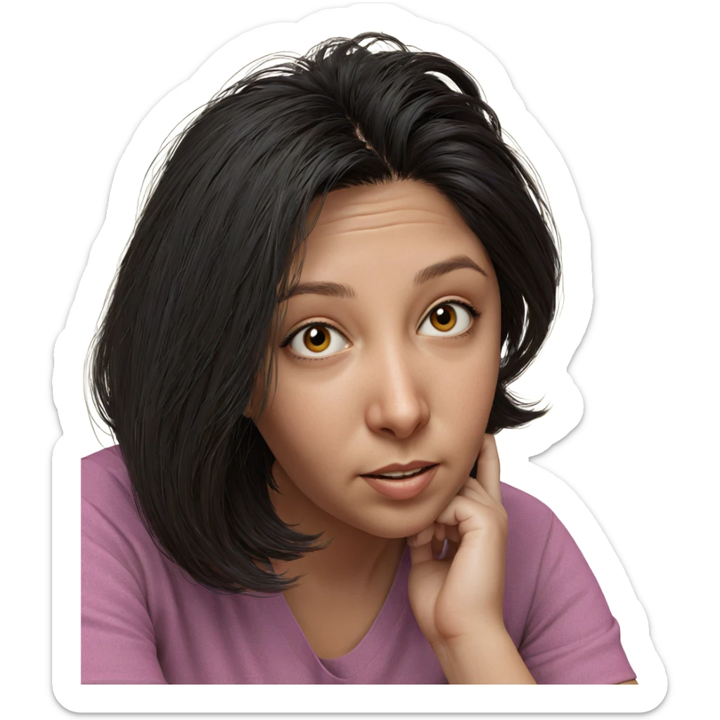 realistic portrait of girl sticker