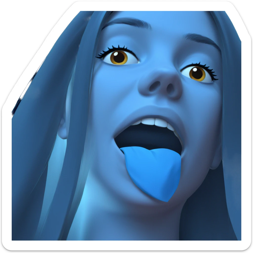 long haired girl portrait sticker