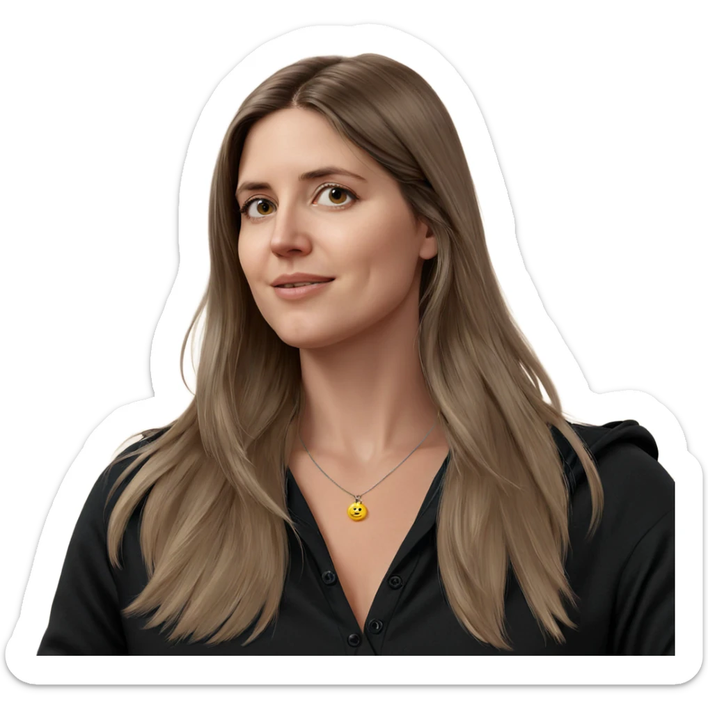 realistic portrait of girl sticker