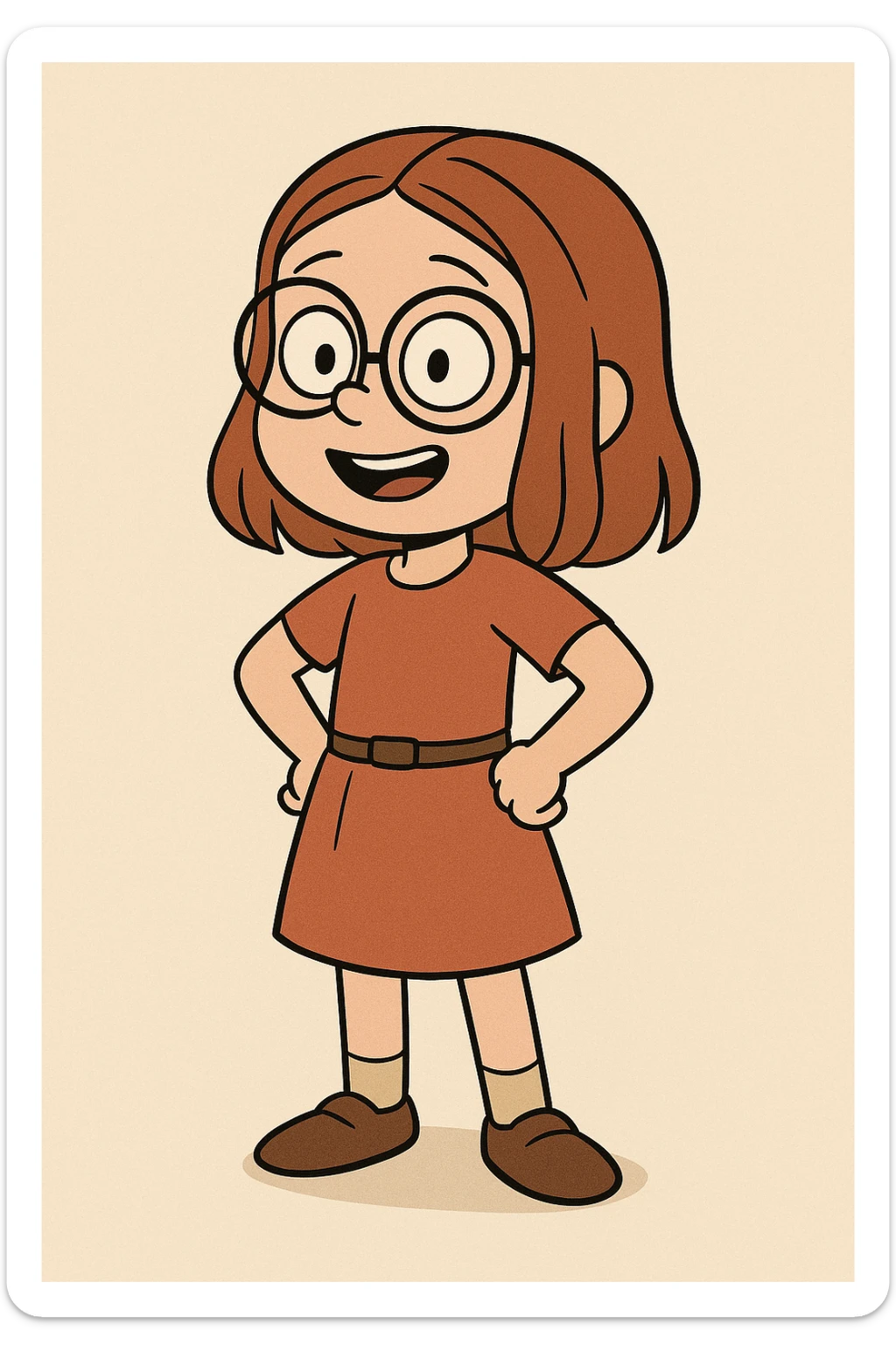 Little girl Gloria Steinem  sticker