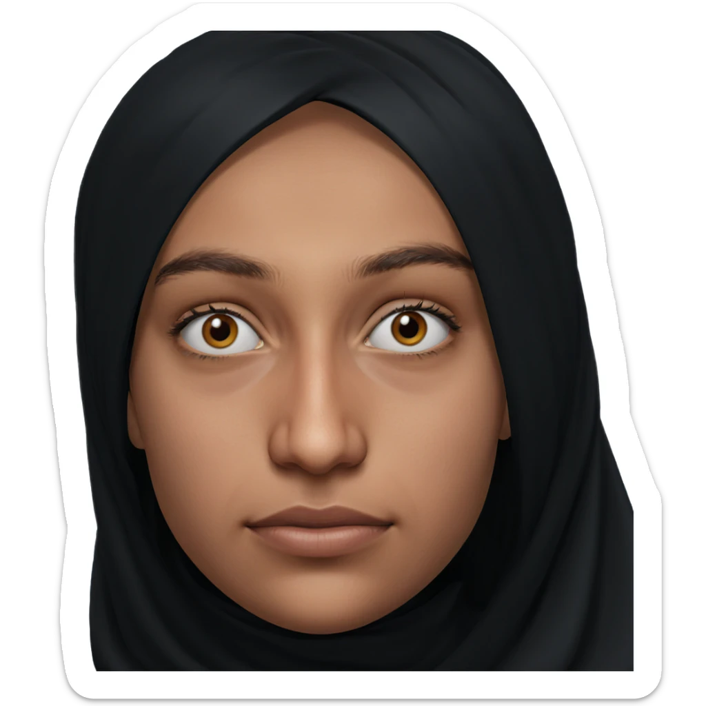 realistic portrait of individual sticker