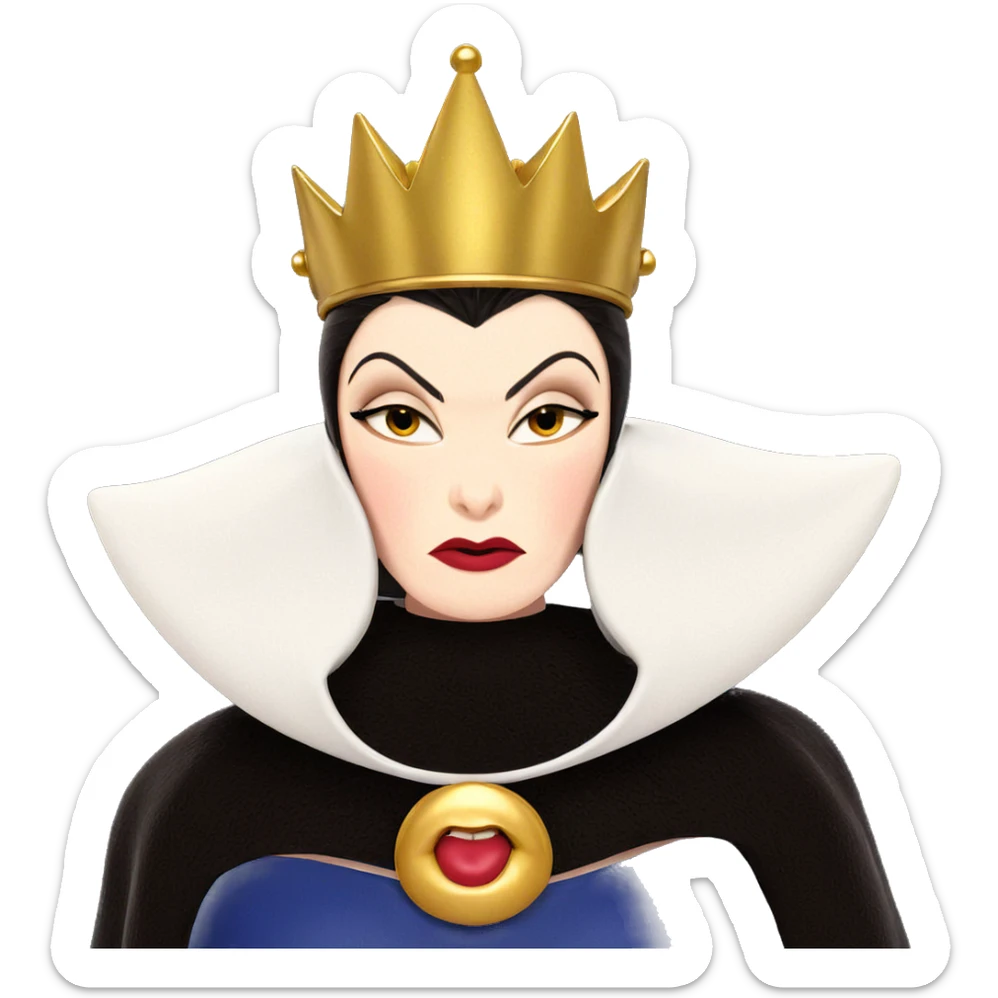 girl with crown and lipstick sticker