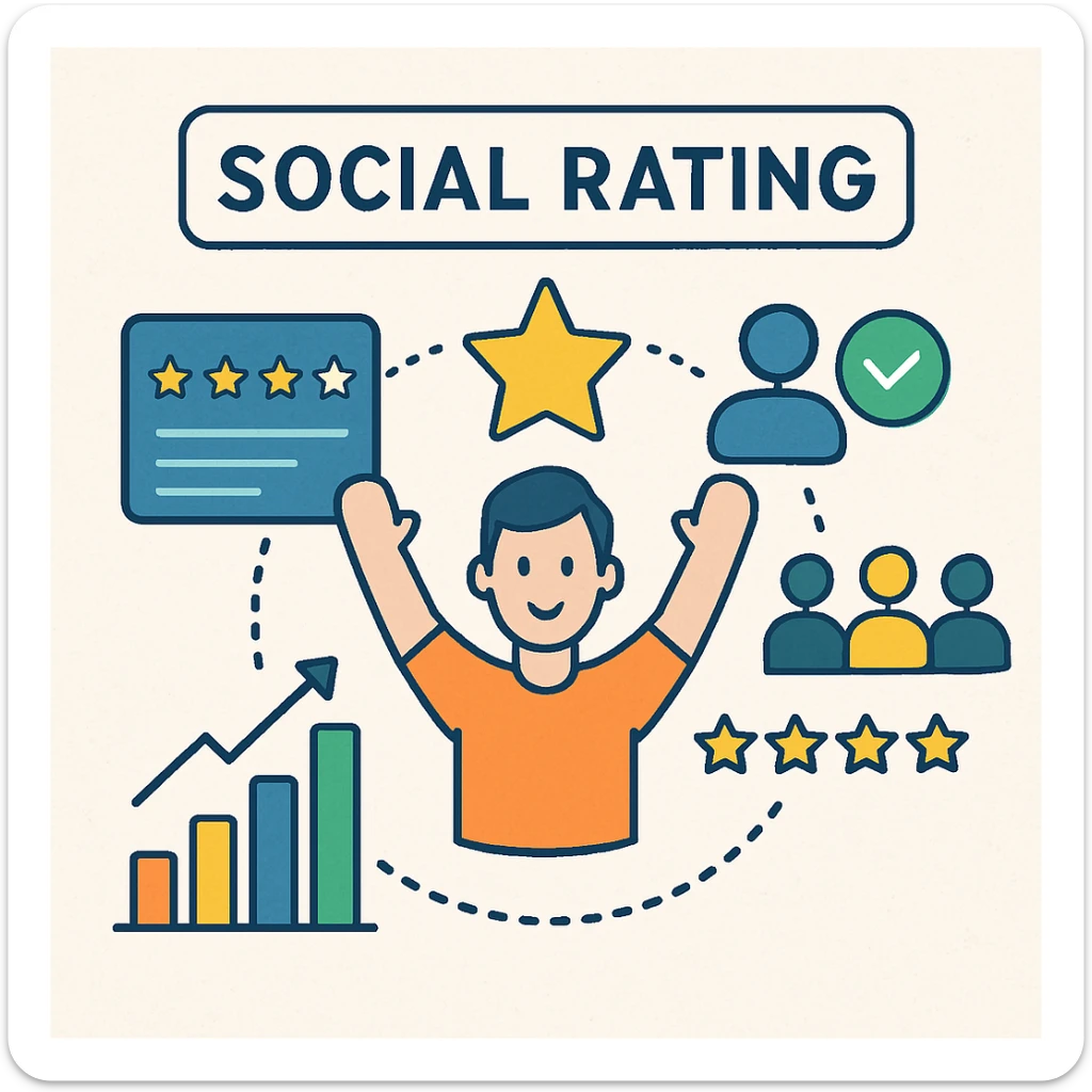 Social rating sticker