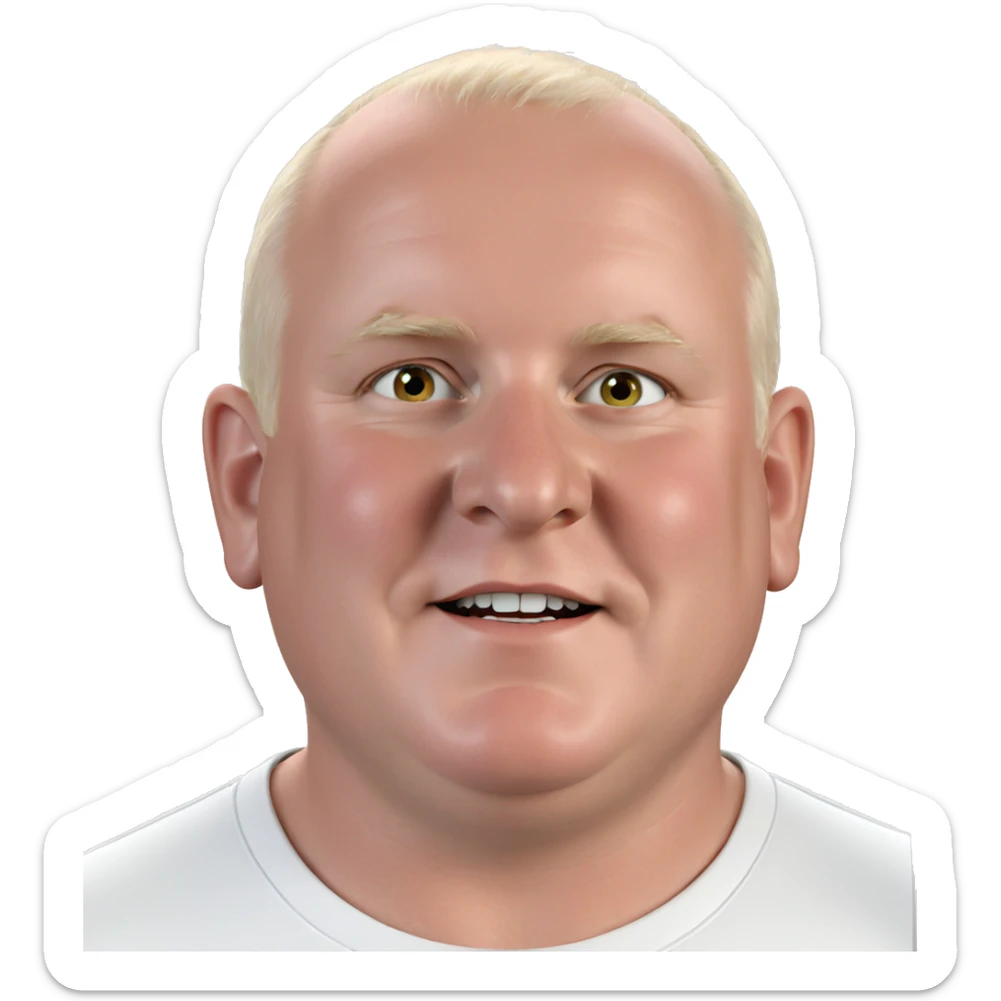 bald boy smiling portrait sticker