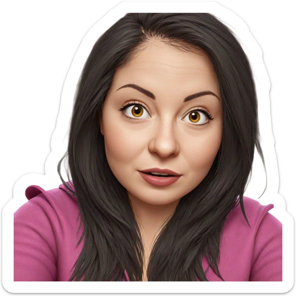 realistic portrait of girl sticker