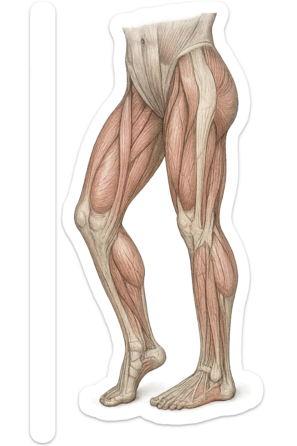 FOTO IDENTICA PRENDI SPUNTO DALLA FOTO E FAMMI A LIVELLO ANATOMICO LA GAMBA IN SOVRACCARICO sticker