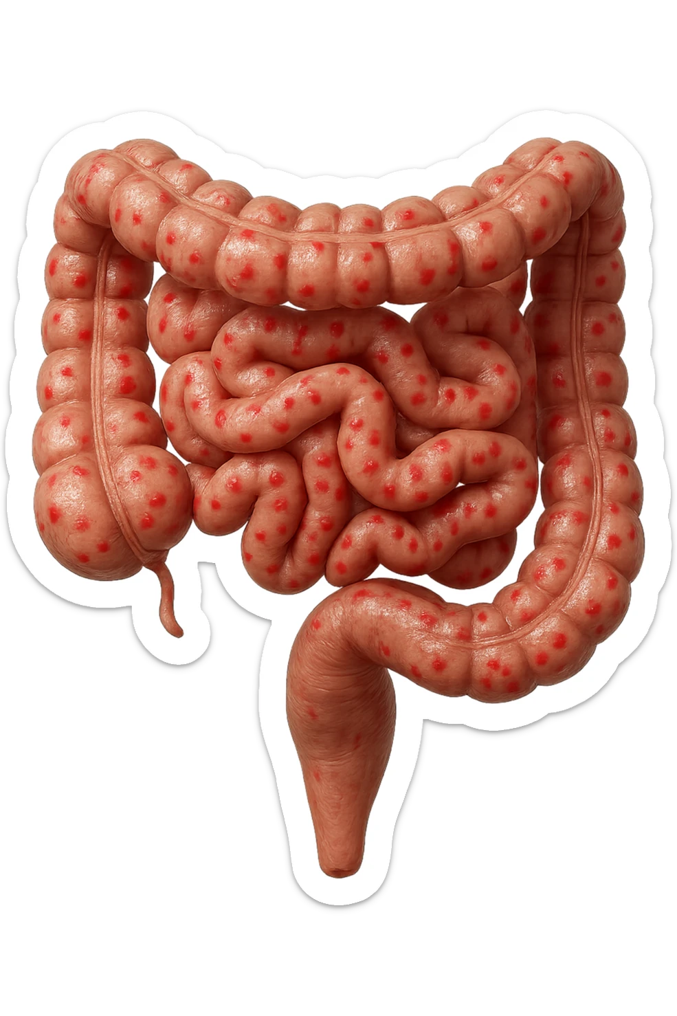 intestino umano anatomico CON RED SPOT SPARSI
IPERREALISTICO 4K sticker