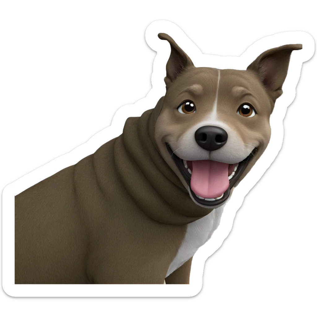 happy dog in nature sticker