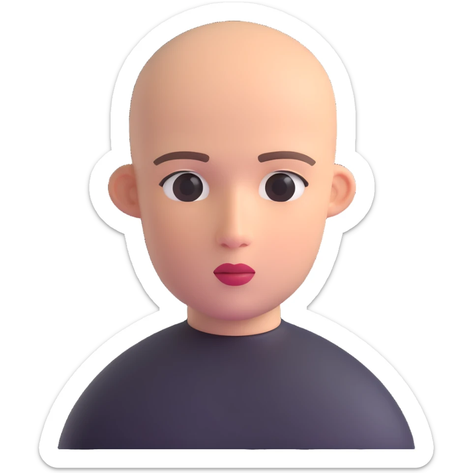 feminist activist with shaved head sticker