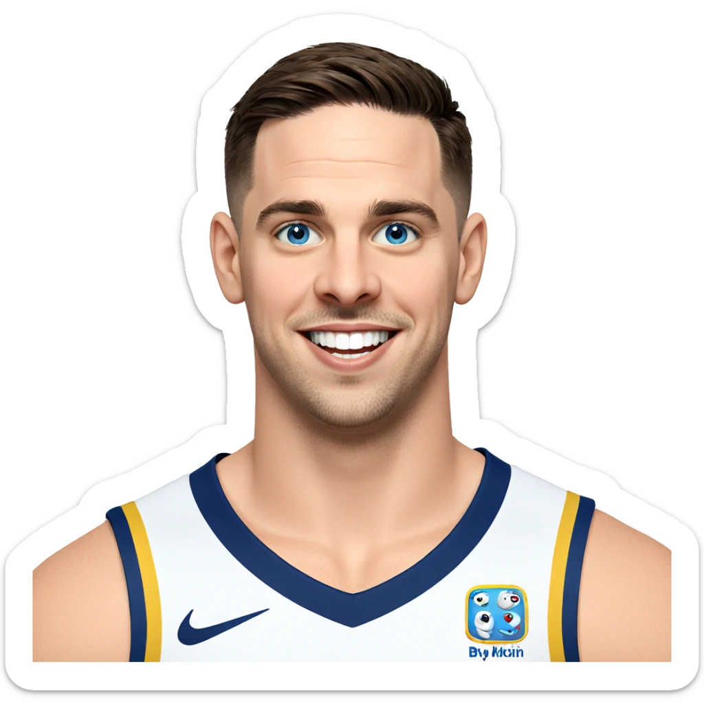 smiling boy with blue eyes sticker