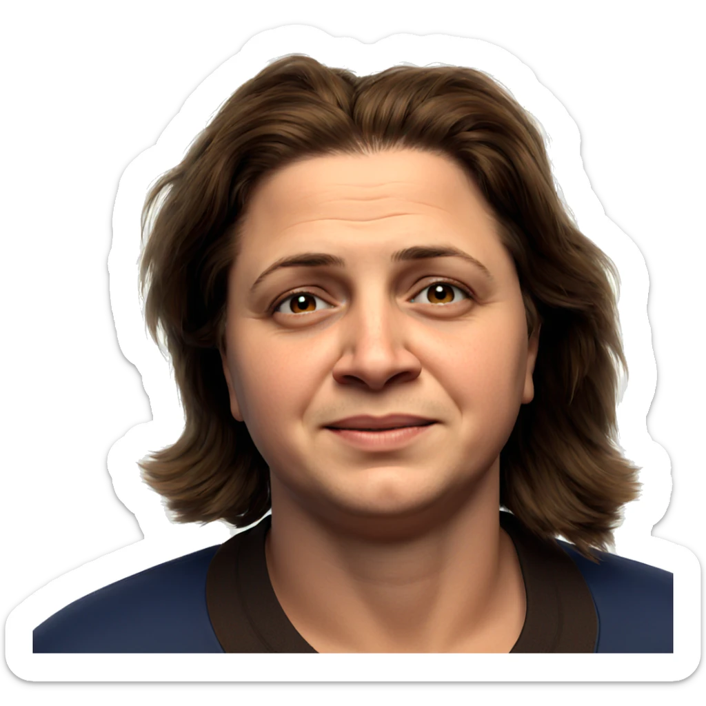 brown haired boy portrait sticker