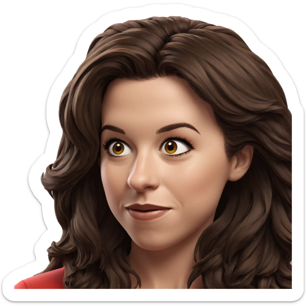 brown haired girl portrait sticker