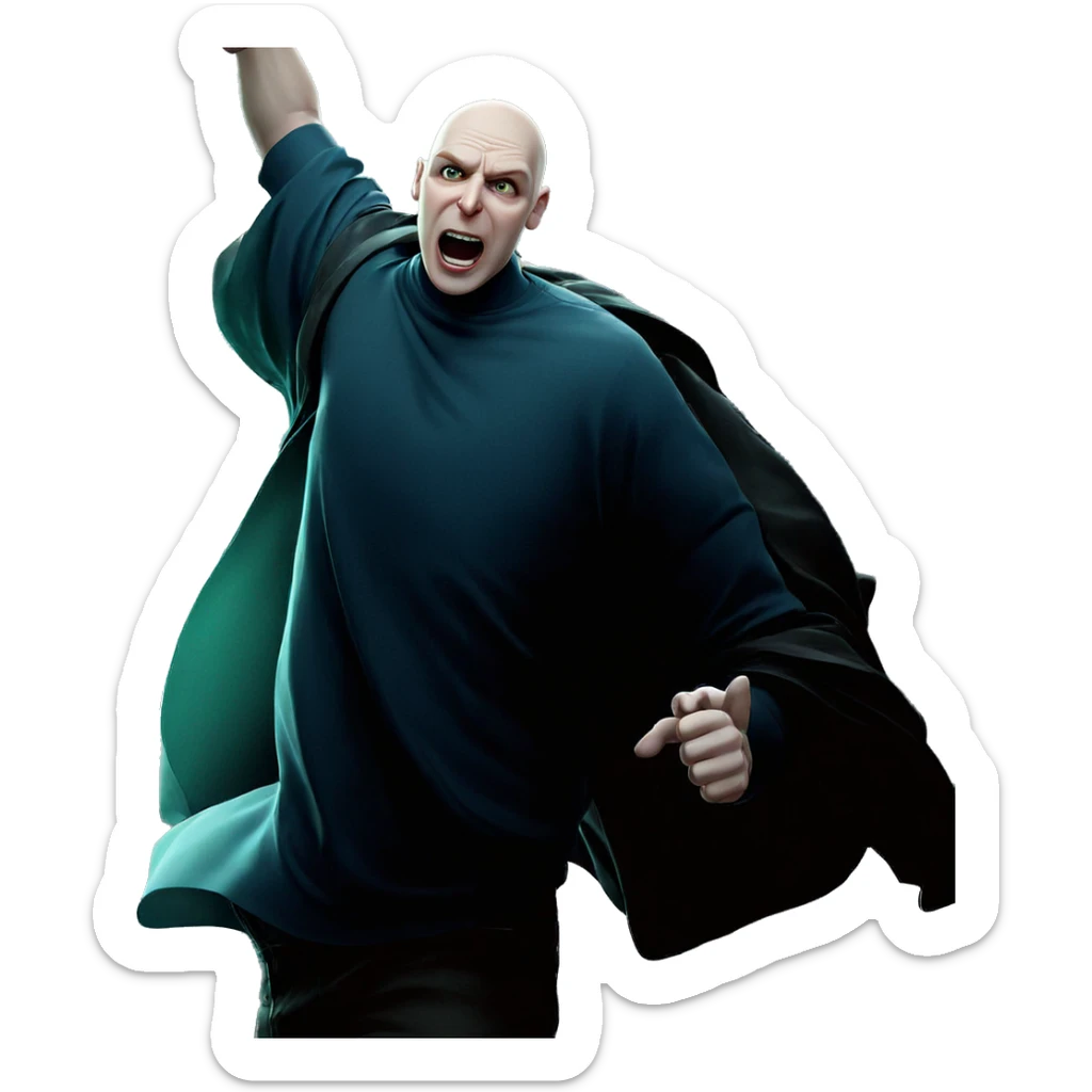 bald boy with open mouth sticker