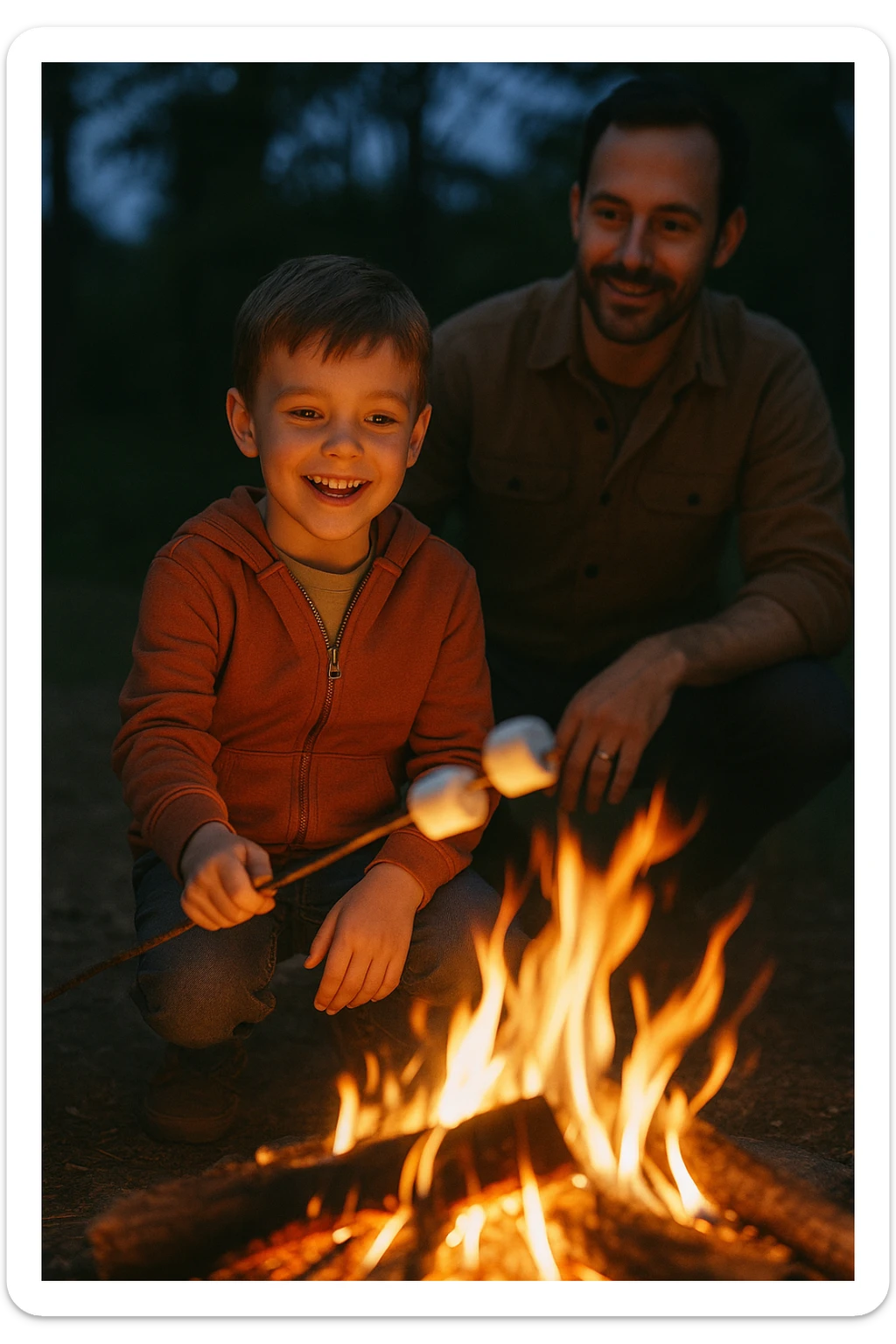 a child playing with fire sticker