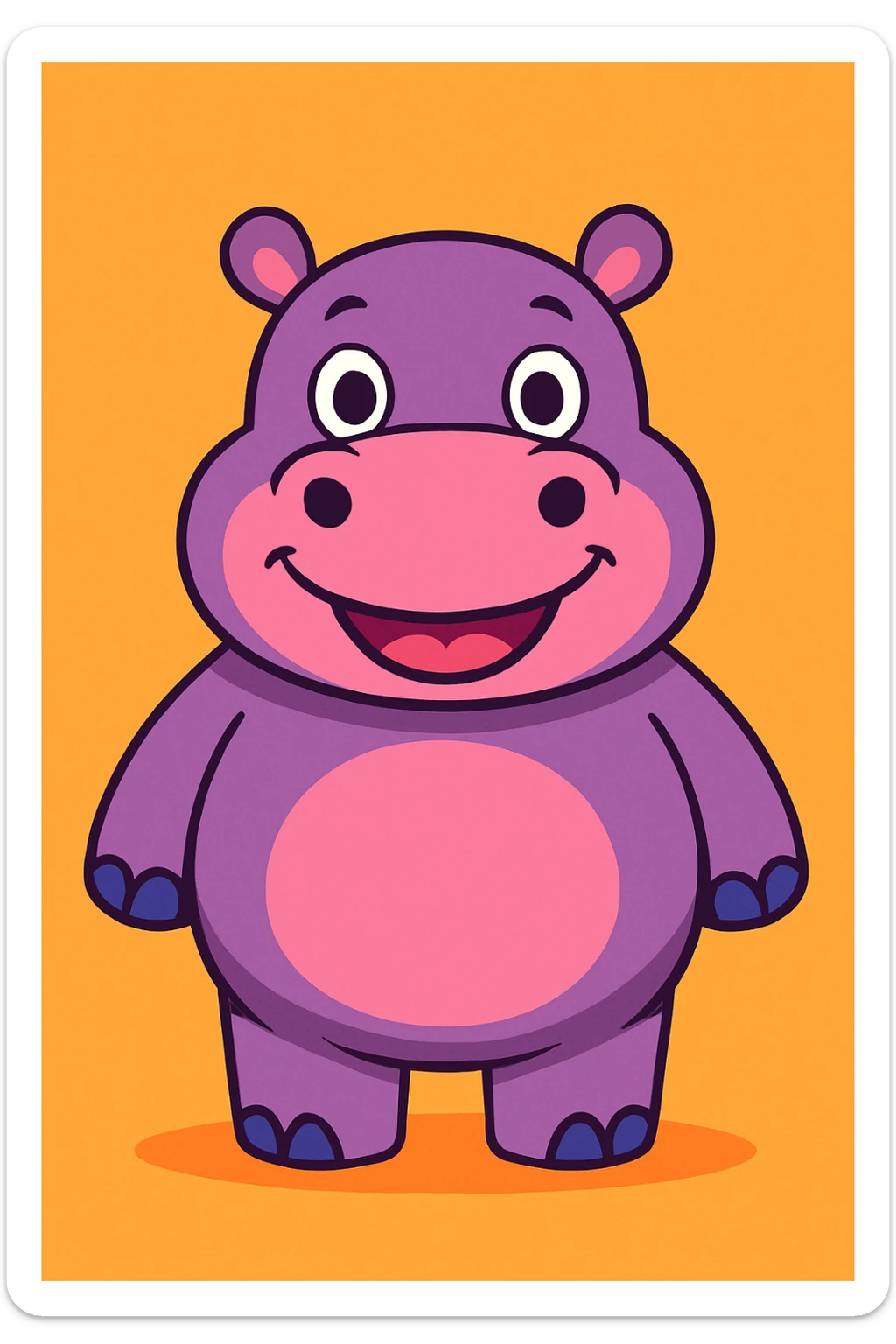 Hippo sticker