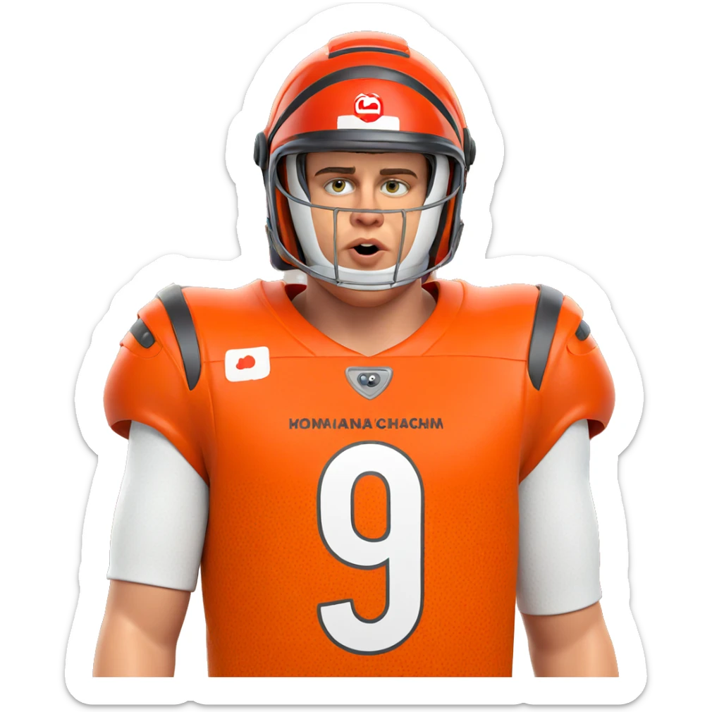 boy in helmet staring forward sticker