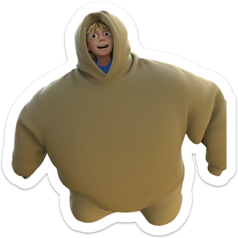 boy indoors looking at viewer sticker