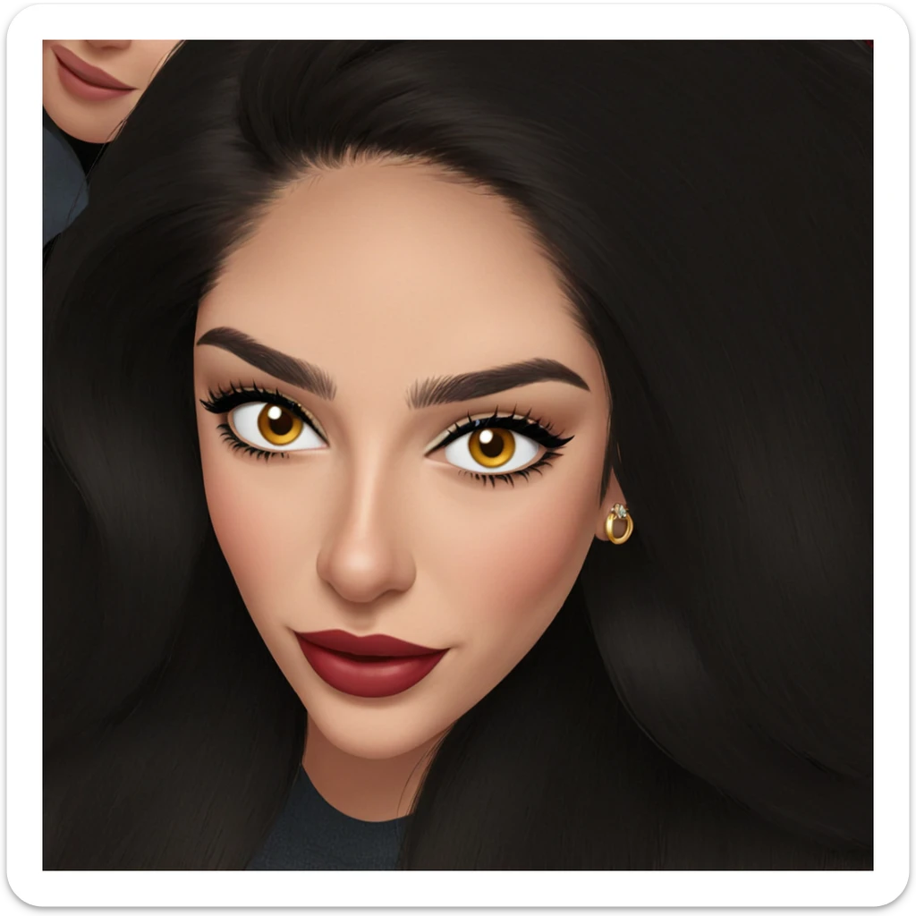 smiling girl in jewelry sticker