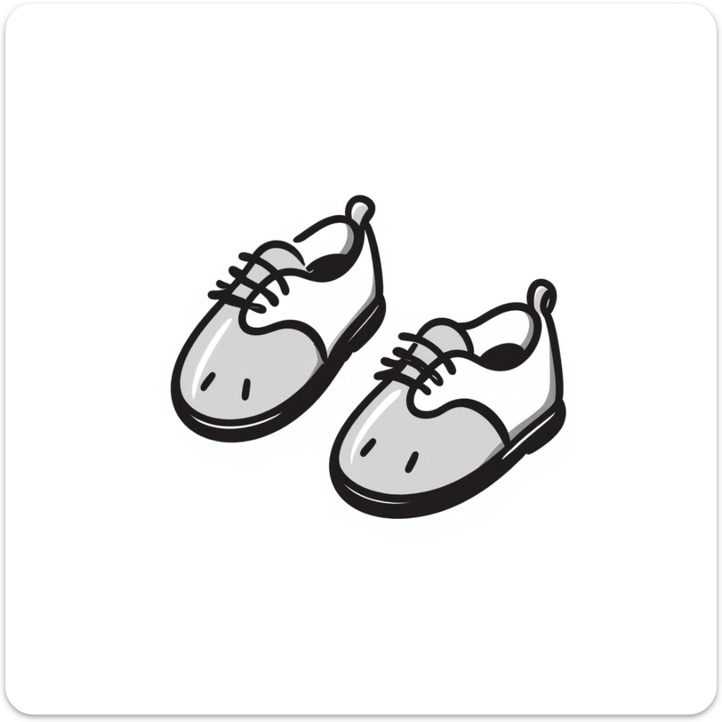 a pair of children's shoes, small sneakers or sandals, with cute details, in pastel colors dd9fb0, ffc6d3, a3bfc9, c4bee2, f1b091, detailed hand-drawn doodle style sticker
