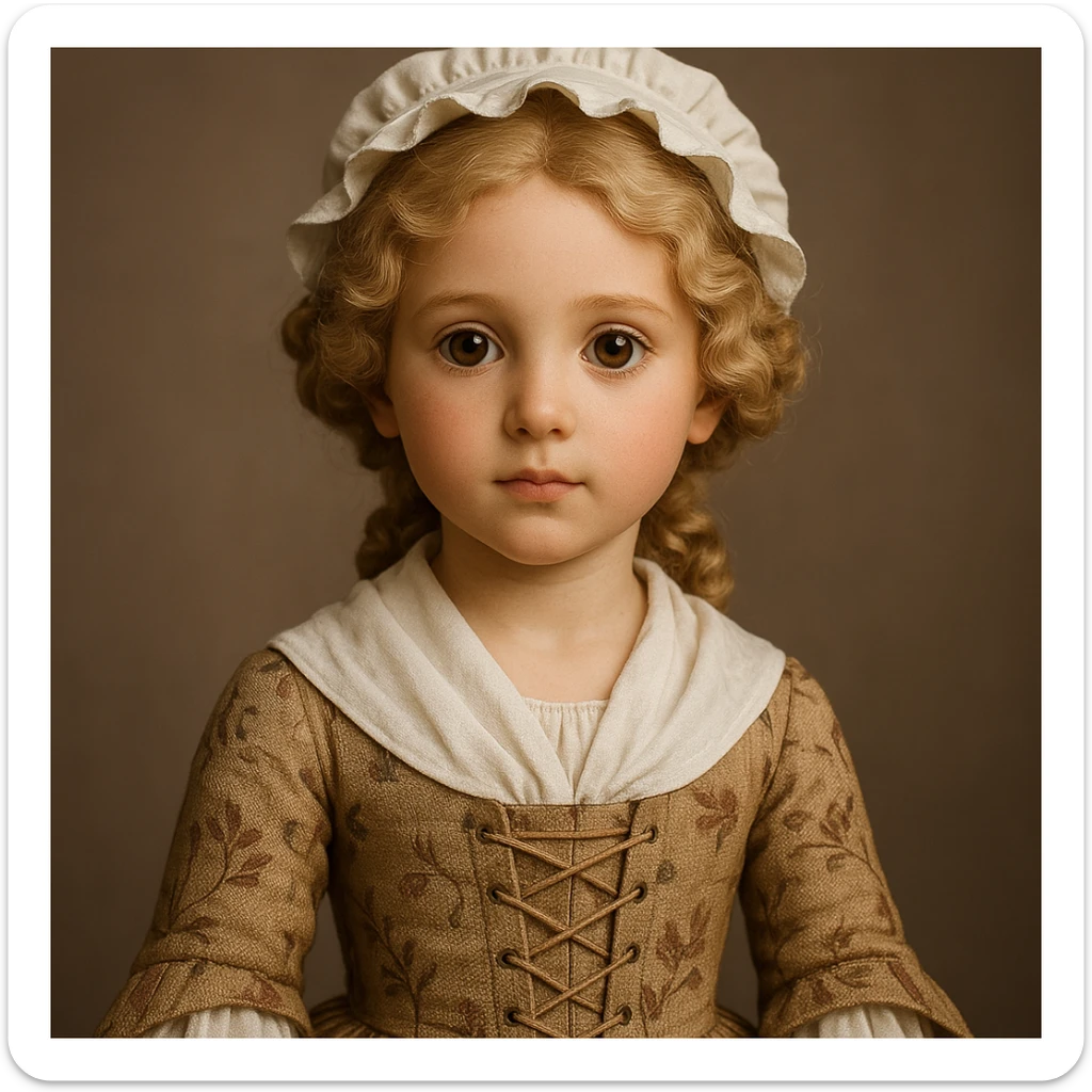 brown-eyed blonde 18th century american girl doll sticker