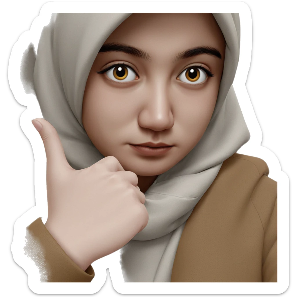 girl with black eyes sticker