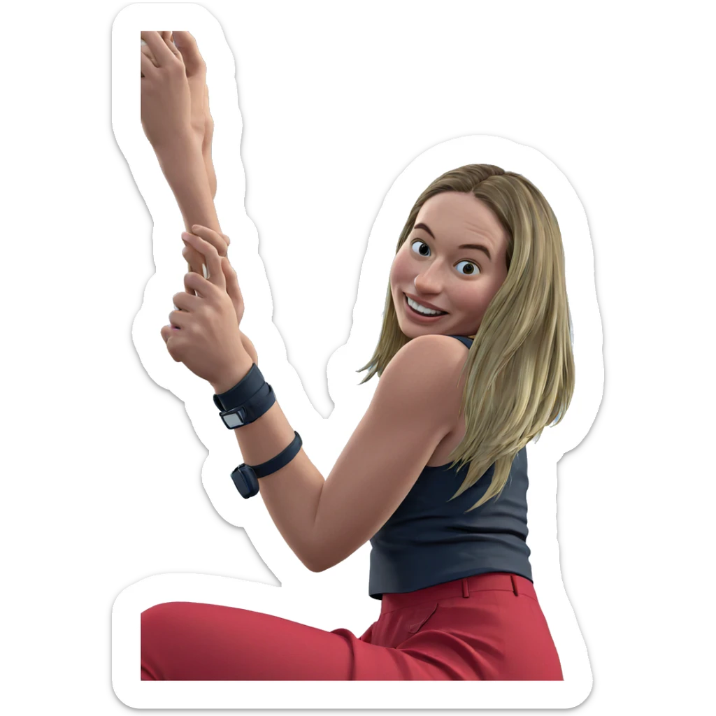 happy girl in the sky sticker