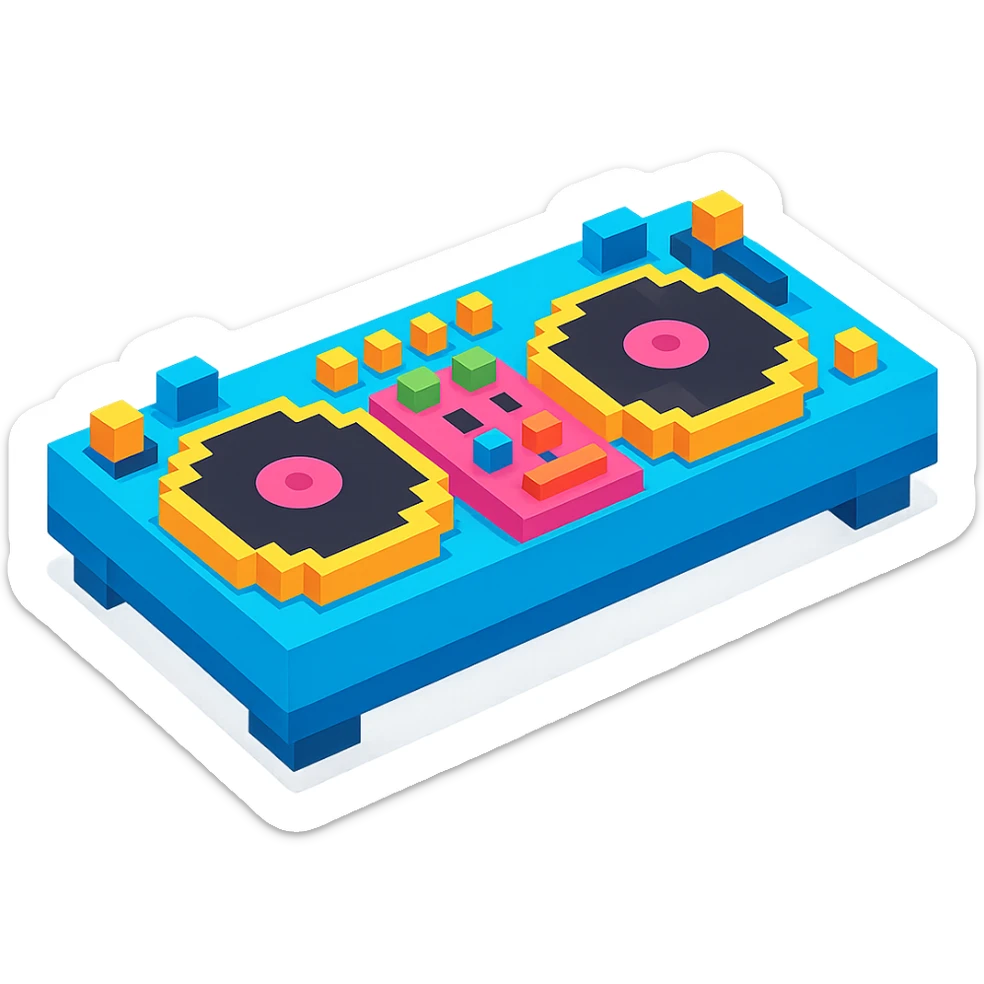 DJ turntables sticker