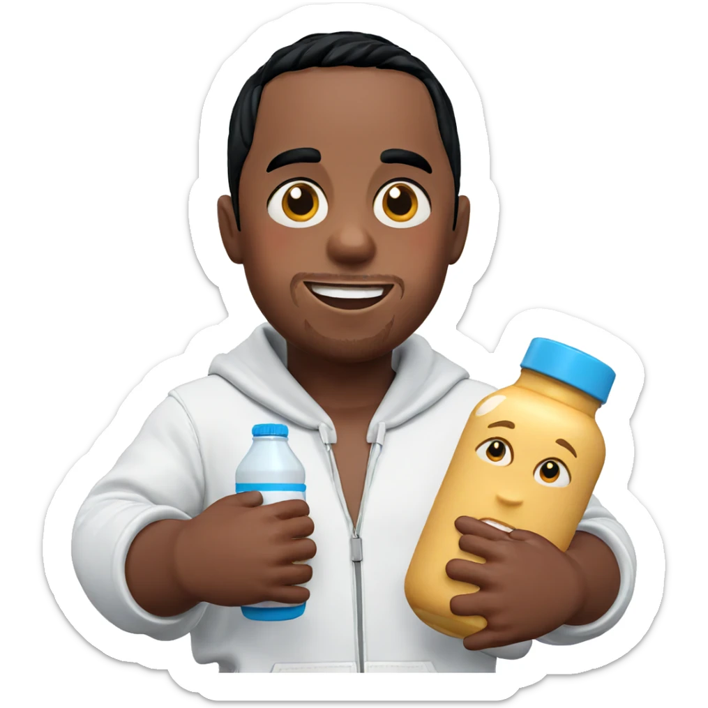 smiling boy with hoodie sticker