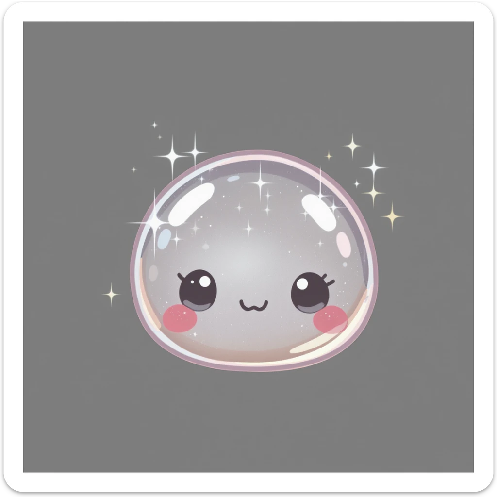 cute and shiny object with sparkles, no background sticker