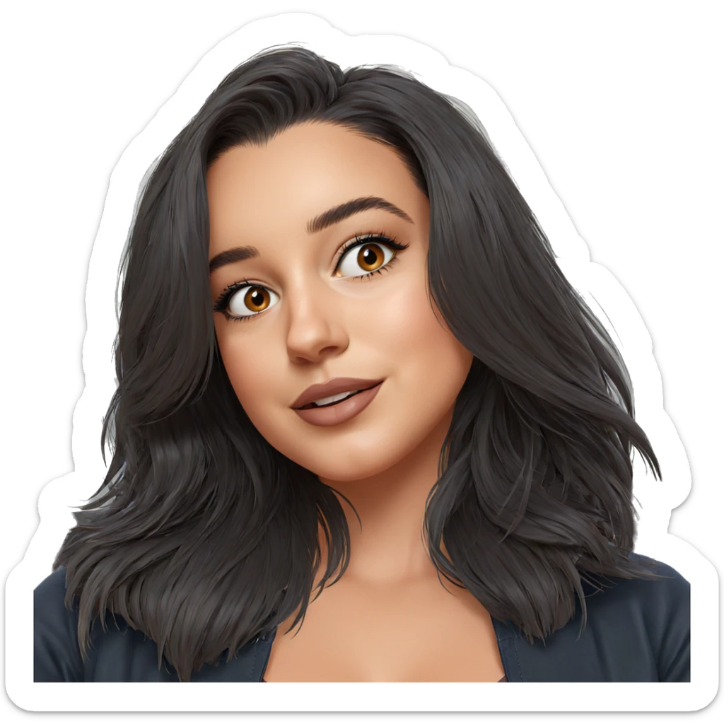 portrait of a girl sticker