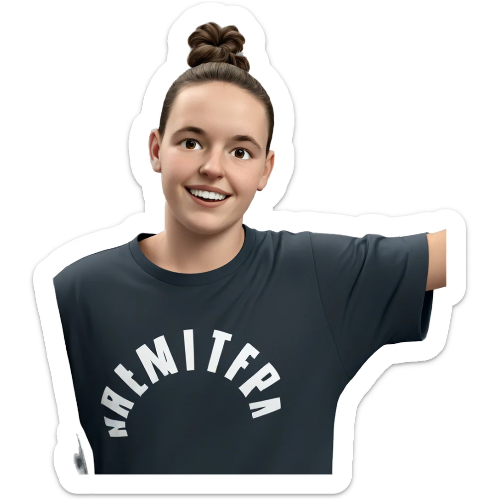 smiling boy with brown hair sticker