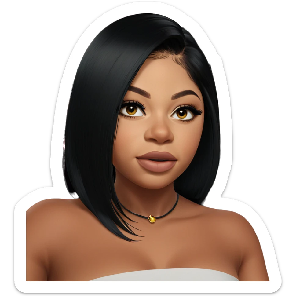 stunning girl in black dress sticker