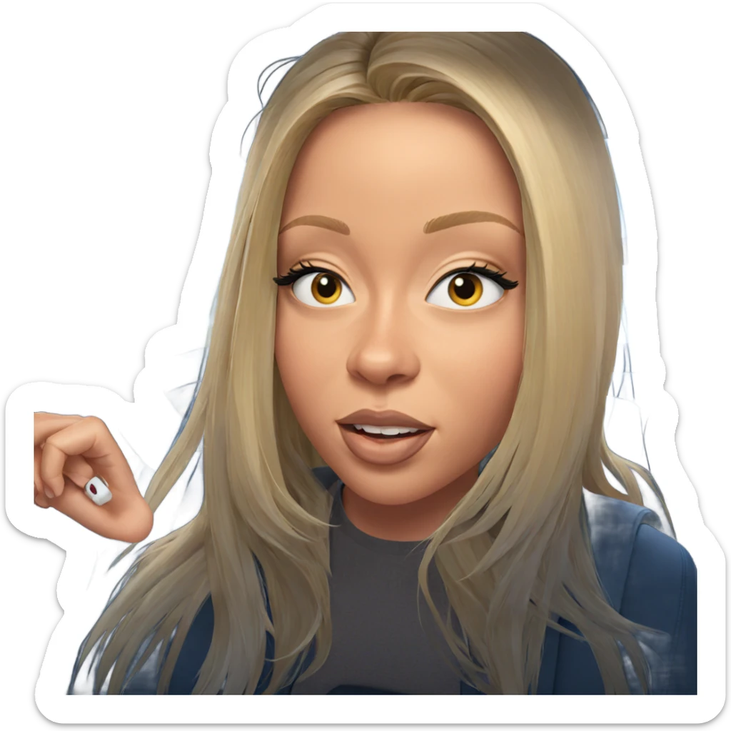 blonde girl in car interior sticker