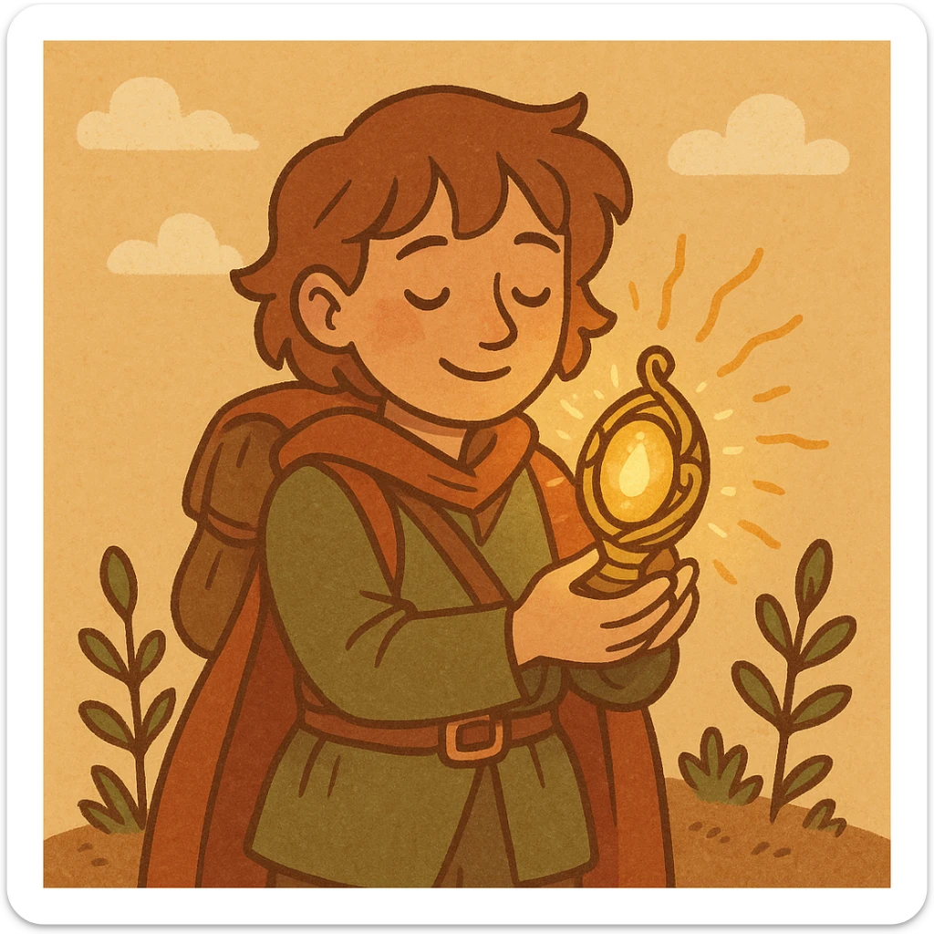 a magical glowing artifact, fantasy adventure style sticker