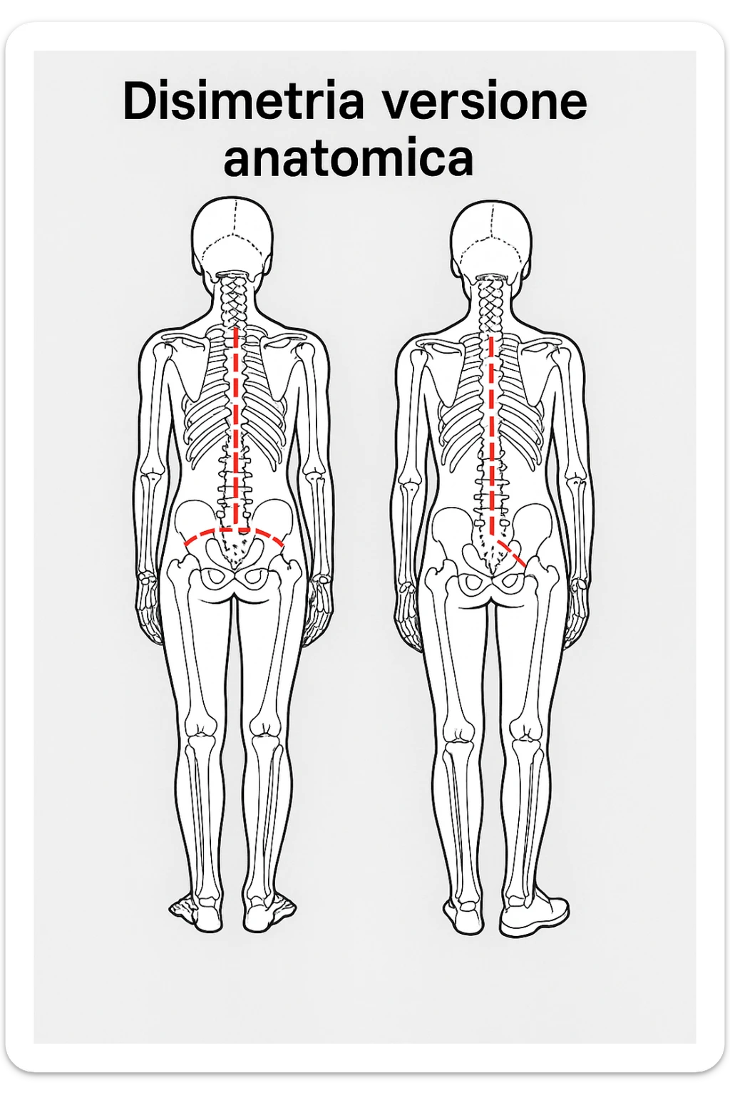 Dismetria versione anatomica sticker