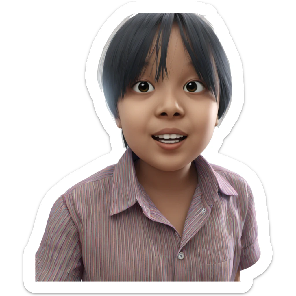 girl in striped shirt sticker