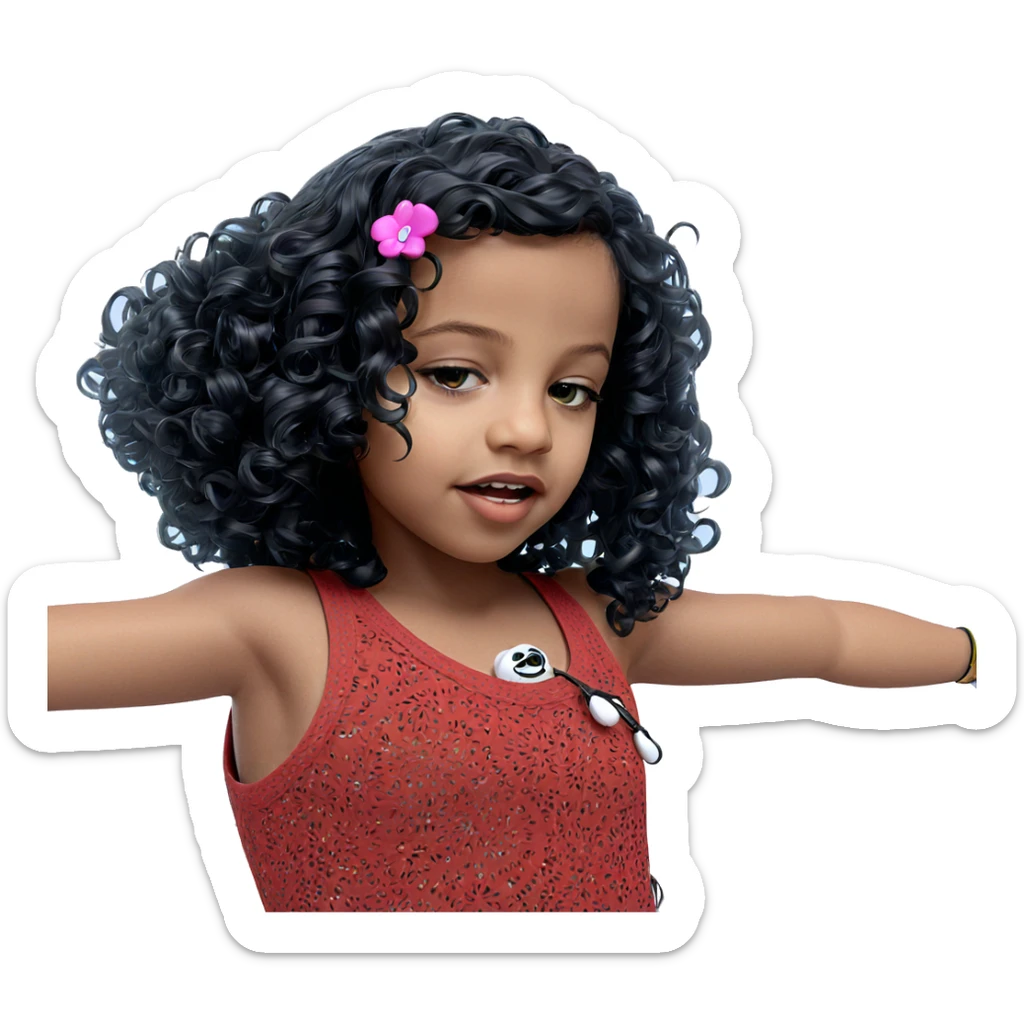 dreamy beauty in black sticker