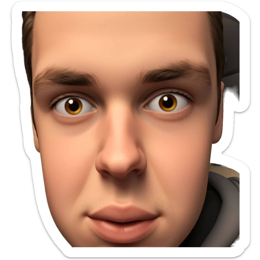 smiling boy portrait close up sticker