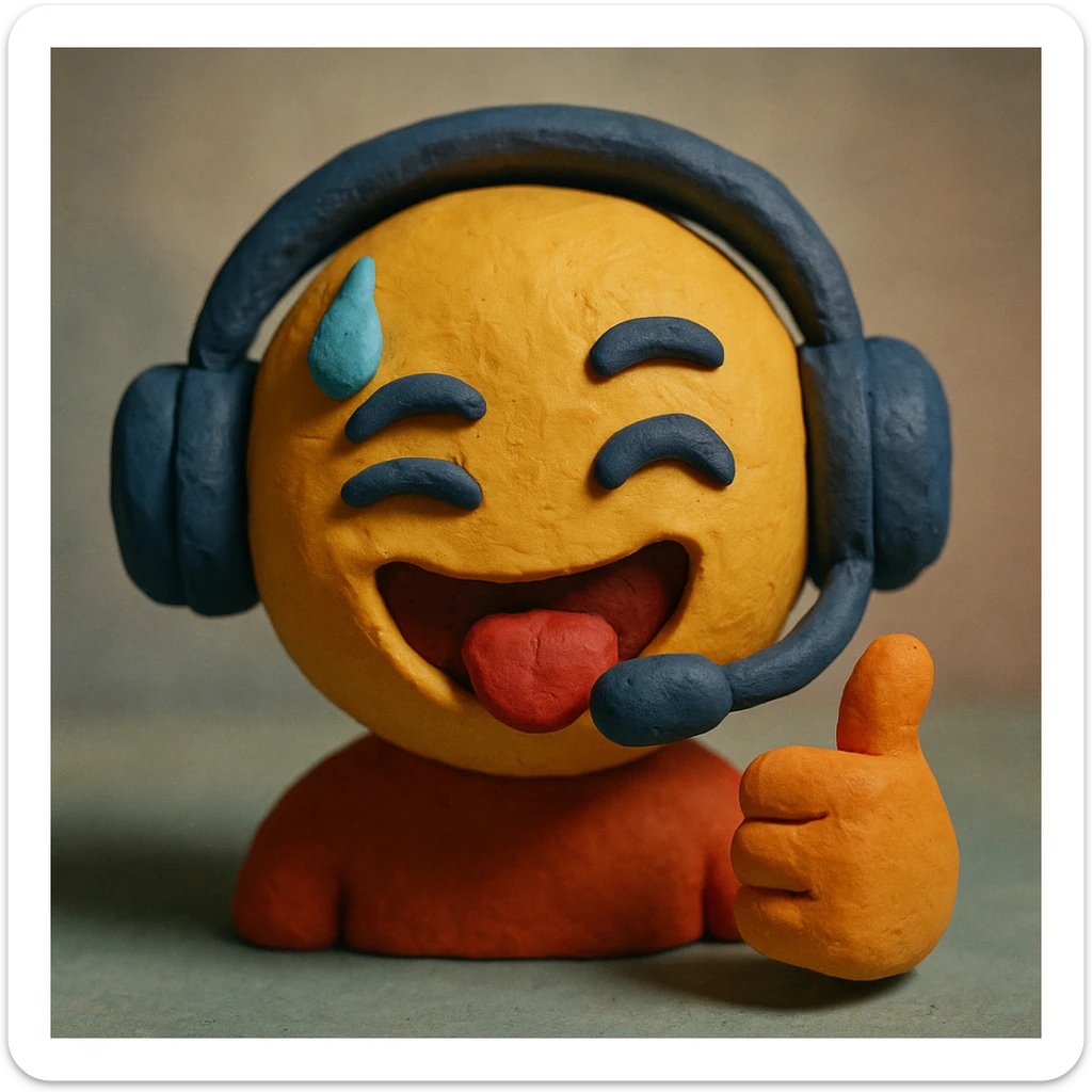 unique gaming emote, playful, 3D look, visible texture sticker