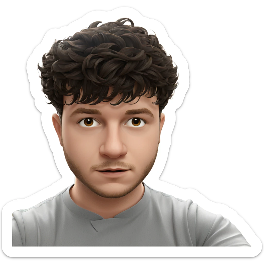 portrait of a male chef sticker