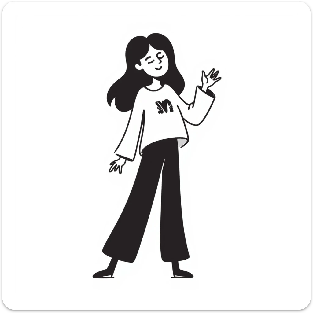 Jennie from Blackpink, full body, fun pose sticker