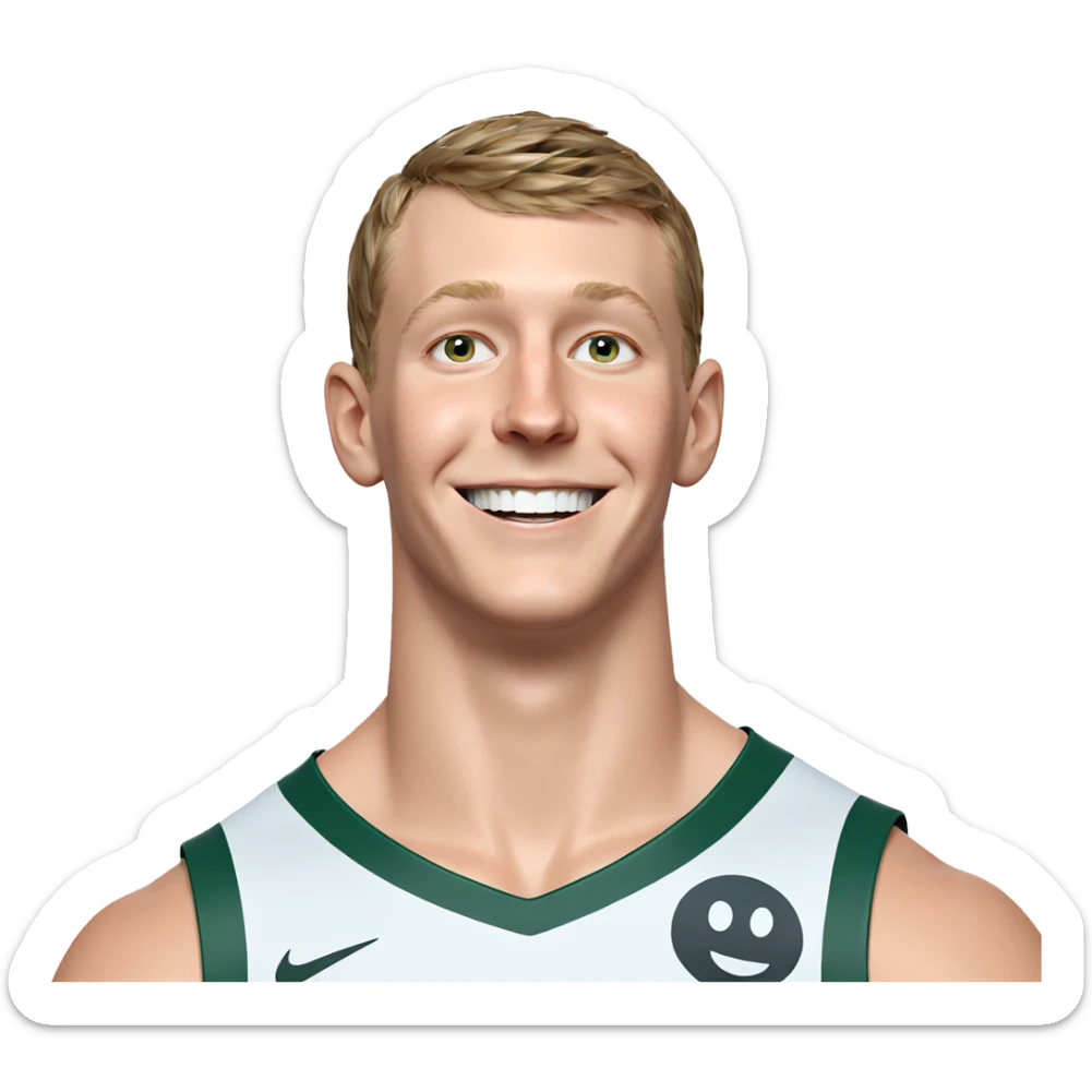 smiling boy in sportswear sticker