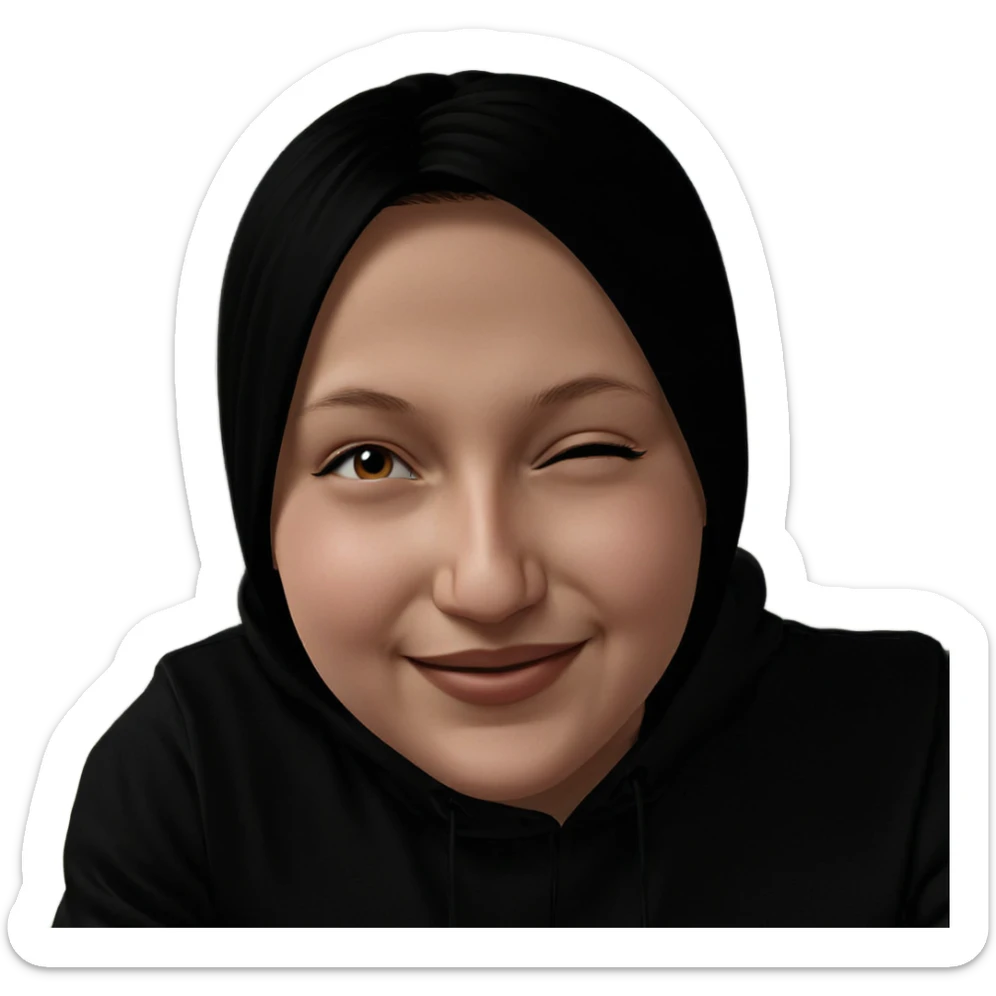 smiling boy with closed eyes sticker