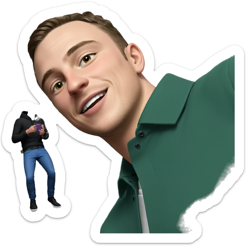 boys enjoying night out sticker